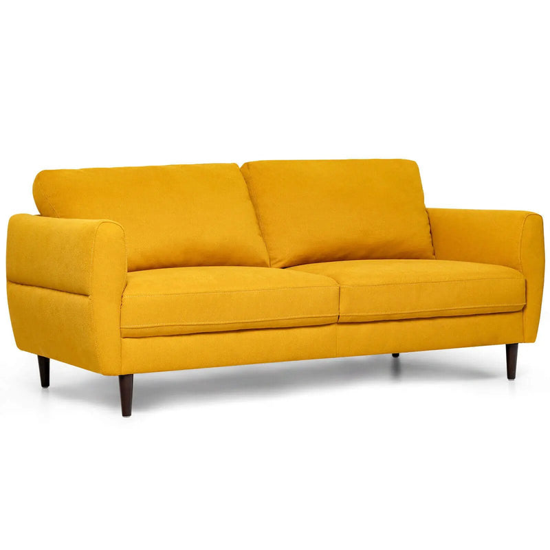 72 Inch Small Fabric Loveseat Sofa Couch with Wood Legs by DirectDeals