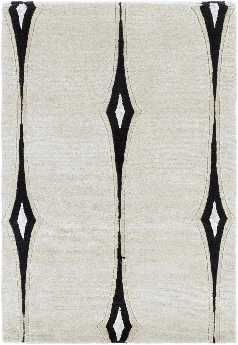 Smartt Beige&Black Premium Wool Rug - Clearance by Boutique Rugs
