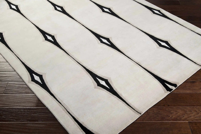 Smartt Beige&Black Premium Wool Rug - Clearance by Boutique Rugs