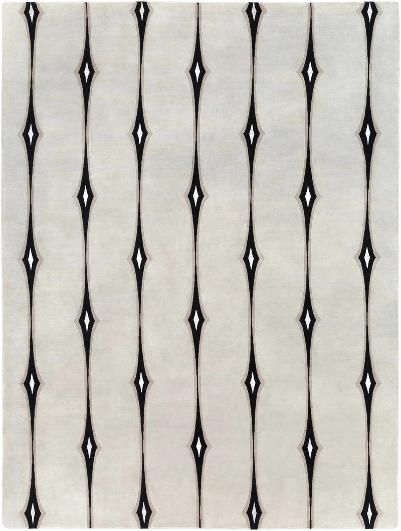 Smartt Beige&Black Premium Wool Rug - Clearance by Boutique Rugs