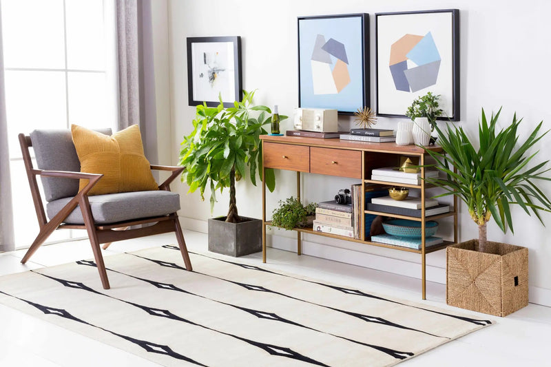 Smartt Beige&Black Premium Wool Rug - Clearance by Boutique Rugs