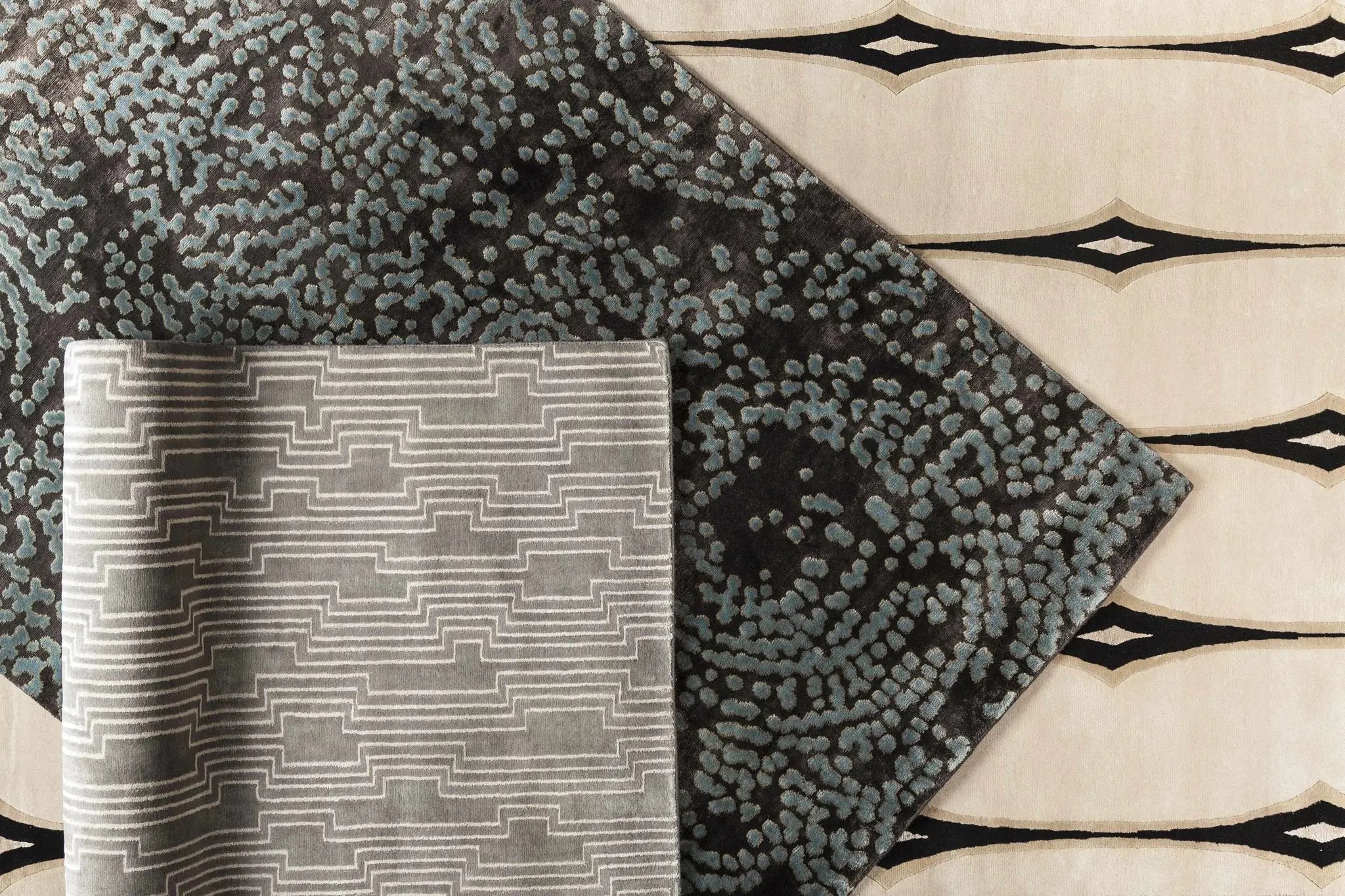 Smartt Beige&Black Premium Wool Rug - Clearance by Boutique Rugs