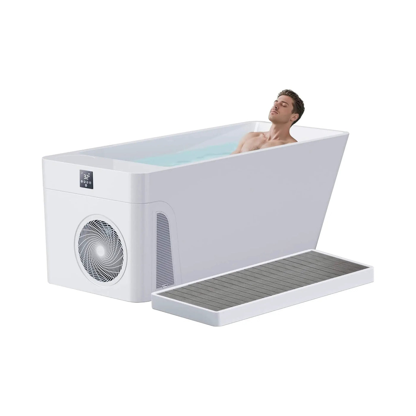 CSC Smart 1-Piece Freestanding Full-Body All-In-One Cold Plunge Tub With Built-In Water Chiller (SAK56280) by SAKSBY WHOLESALE