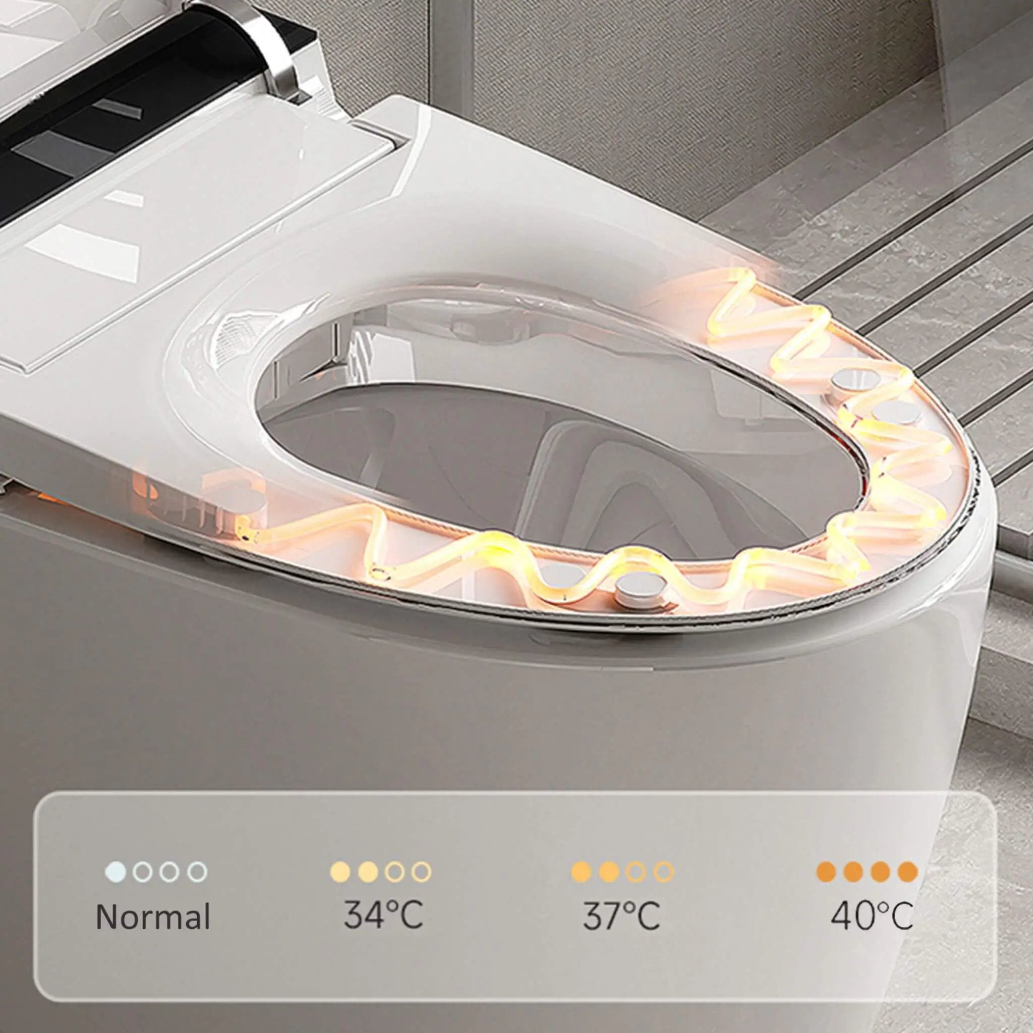 Nuvia Smart Auto Dual Flush Tankless Toilet With Heated Bidet, Auto Open And Close (SAK37415) by SAKSBY WHOLESALE