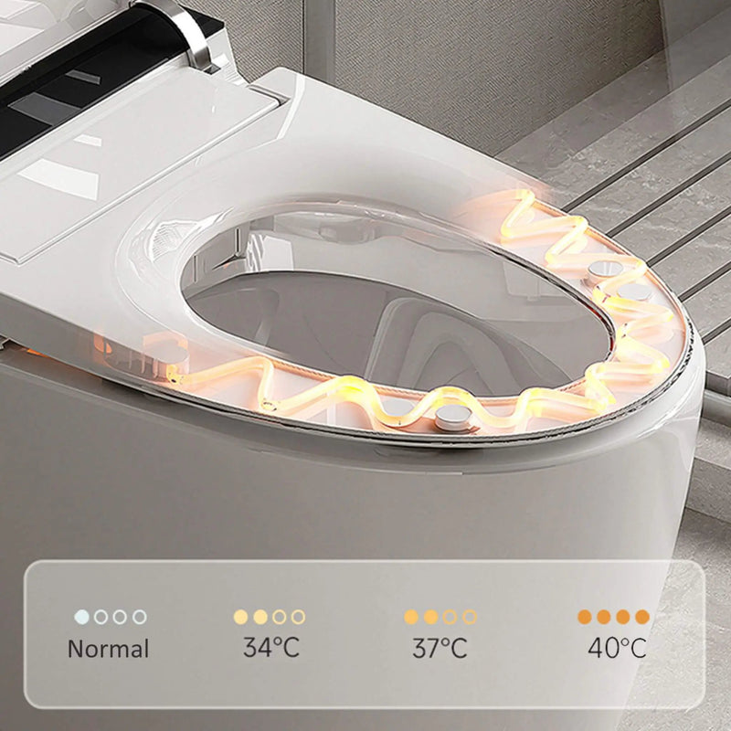 Nuvia Smart Auto Dual Flush Tankless Toilet With Heated Bidet, Auto Open And Close (SAK37415) by SAKSBY WHOLESALE