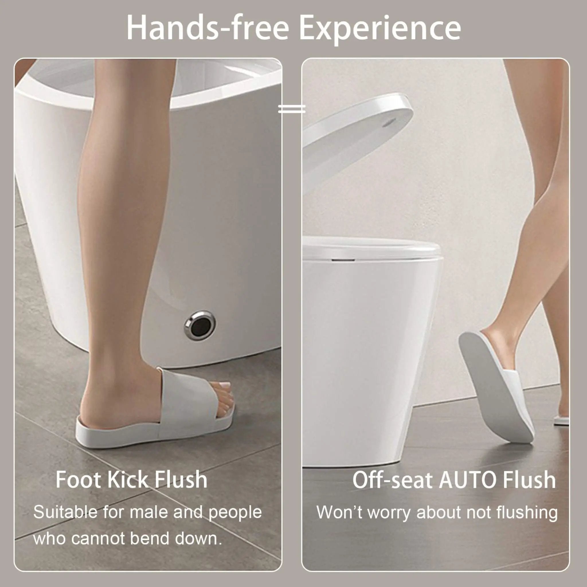 Nuvia Smart Auto Dual Flush Tankless Toilet With Heated Bidet, Auto Open And Close (SAK37415) by SAKSBY WHOLESALE