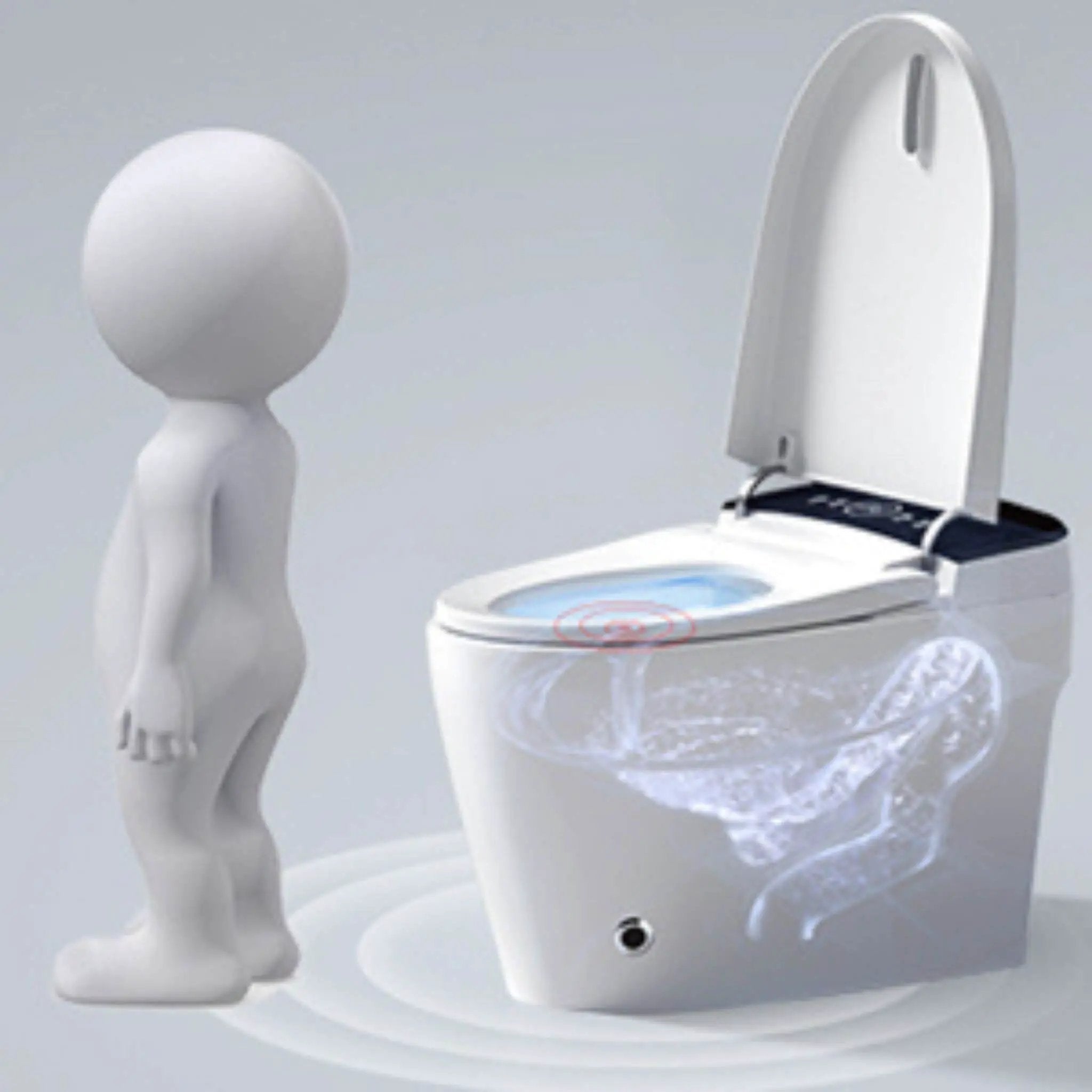 Nuvia Smart Auto Dual Flush Tankless Toilet With Heated Bidet, Auto Open And Close (SAK37415) by SAKSBY WHOLESALE
