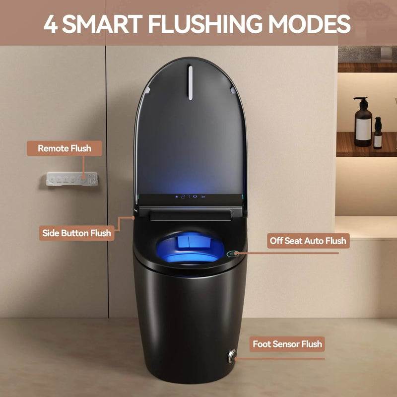 Nuvia Smart One-Piece Bidet Toilet With Auto Open/Close Seat And Dryer (SAK86135) by SAKSBY WHOLESALE