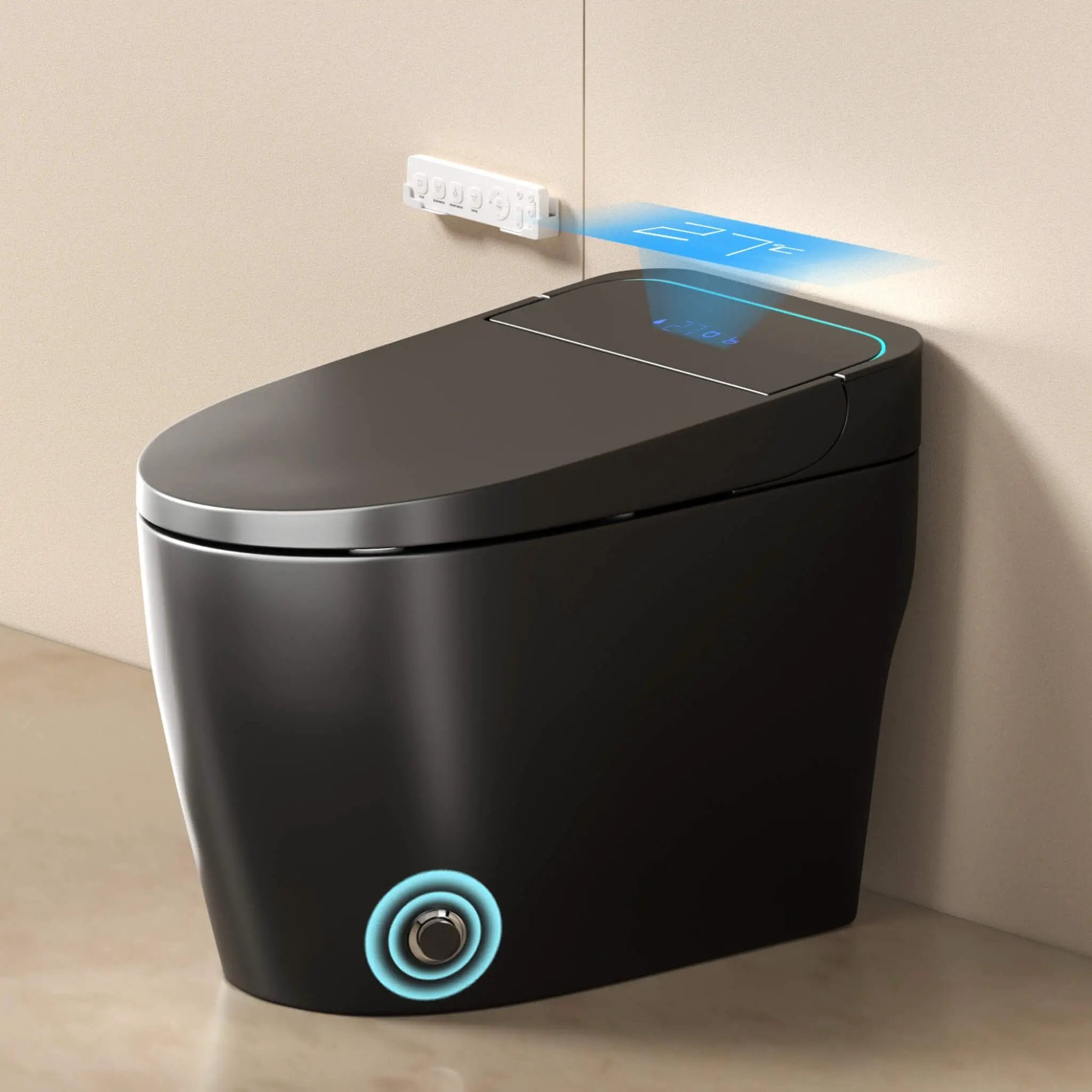 Nuvia Smart One-Piece Bidet Toilet With Auto Open/Close Seat And Dryer (SAK86135) by SAKSBY WHOLESALE