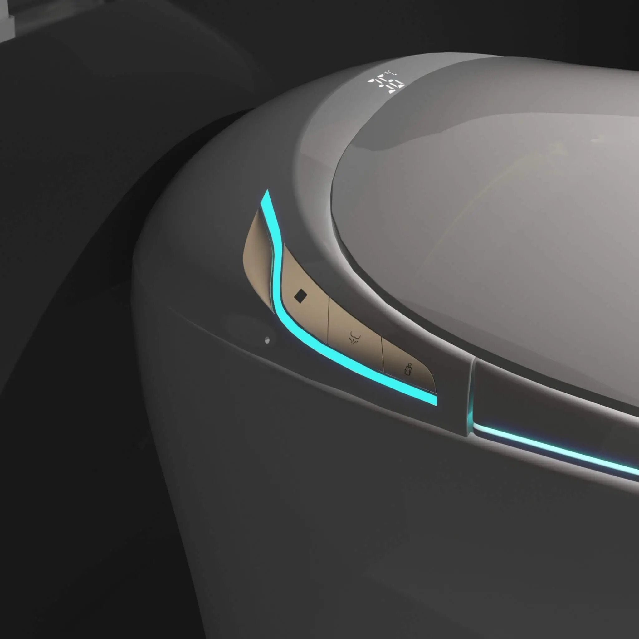 Nuvia Smart One-Piece Toilet With Bidet, Foot Sensor, LED Display And Dryer (SAK80112) by SAKSBY WHOLESALE