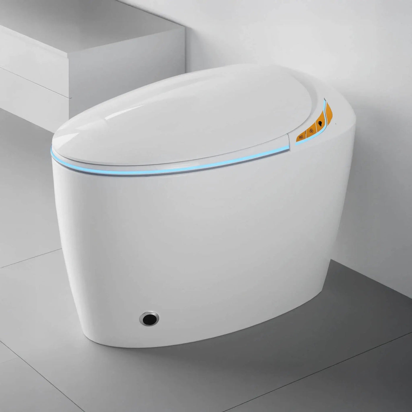 Smart One-Piece Toilet With Bidet, Foot Sensor, LED Display And Dryer (SAK80112) by SAKSBY WHOLESALE