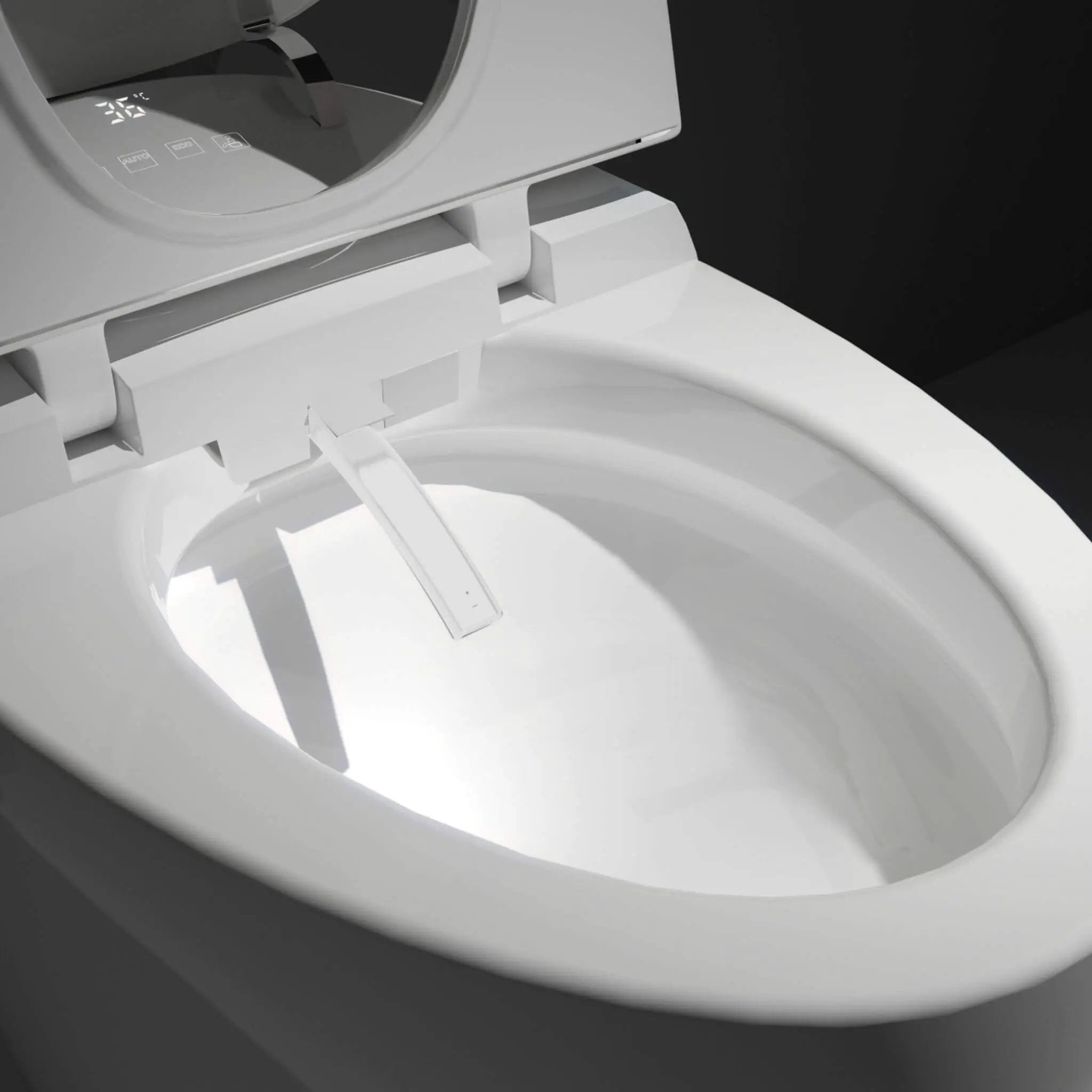 Nuvia Smart One-Piece Toilet With Bidet, Foot Sensor, LED Display And Dryer (SAK80112) by SAKSBY WHOLESALE