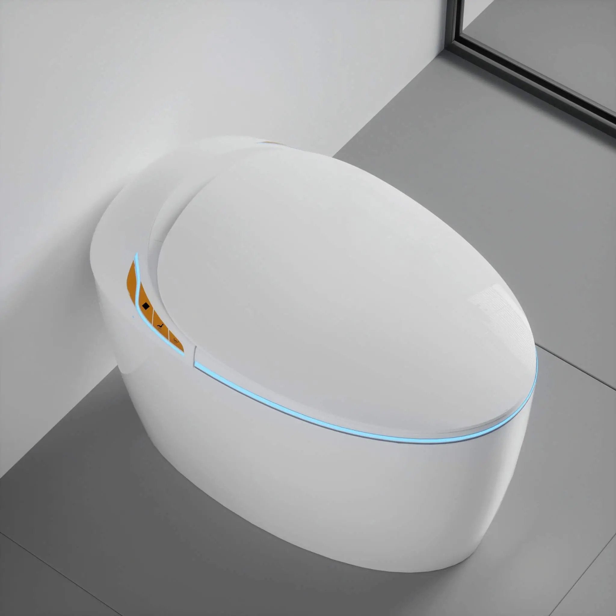 Nuvia Smart One-Piece Toilet With Bidet, Foot Sensor, LED Display And Dryer (SAK80112) by SAKSBY WHOLESALE