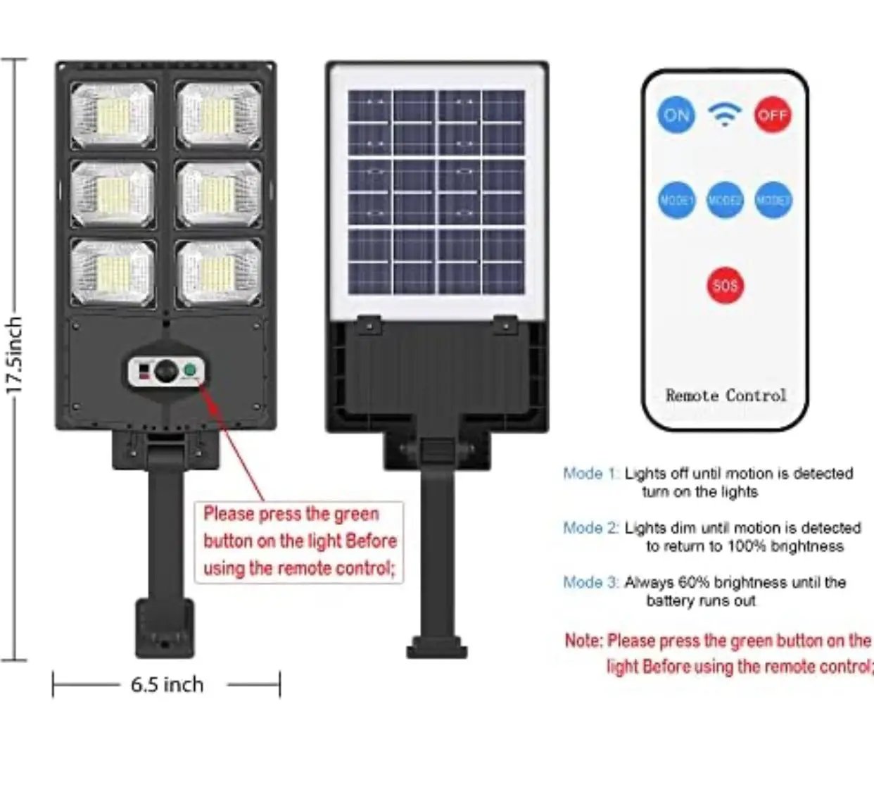 SmartYard 150W Solar Lights, 3 Modes Led Solar Wall Light Motion Sensor with Remote Control, 8000LM by Outdoor Solar Outlet