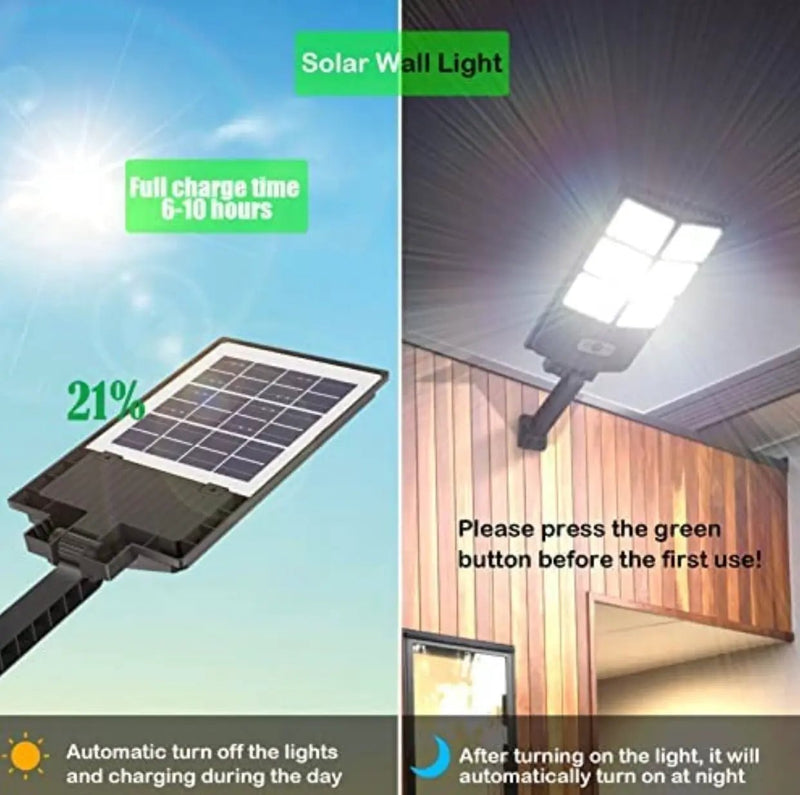 SmartYard 150W Solar Lights, 3 Modes Led Solar Wall Light Motion Sensor with Remote Control, 8000LM by Outdoor Solar Outlet