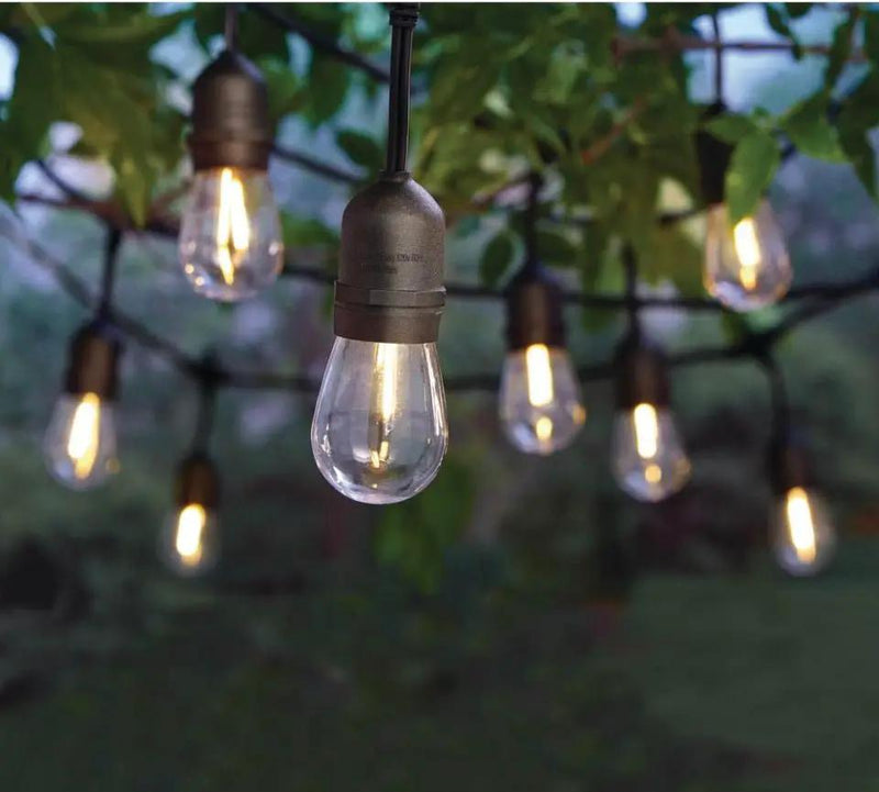 SmartYard 24 Ft. Waterproof LED String Light, 12 bulbs Plug-In by Outdoor Solar Outlet