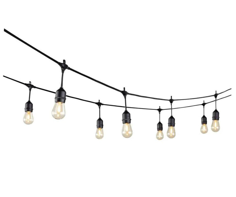 SmartYard 24 Ft. Waterproof LED String Light, 12 bulbs Plug-In by Outdoor Solar Outlet
