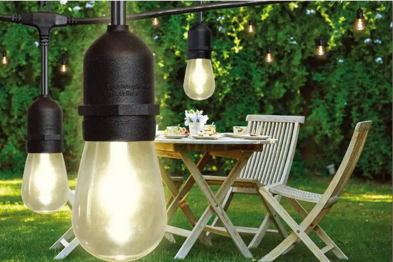SmartYard 24 Ft. Waterproof LED String Light, 12 bulbs Plug-In by Outdoor Solar Outlet