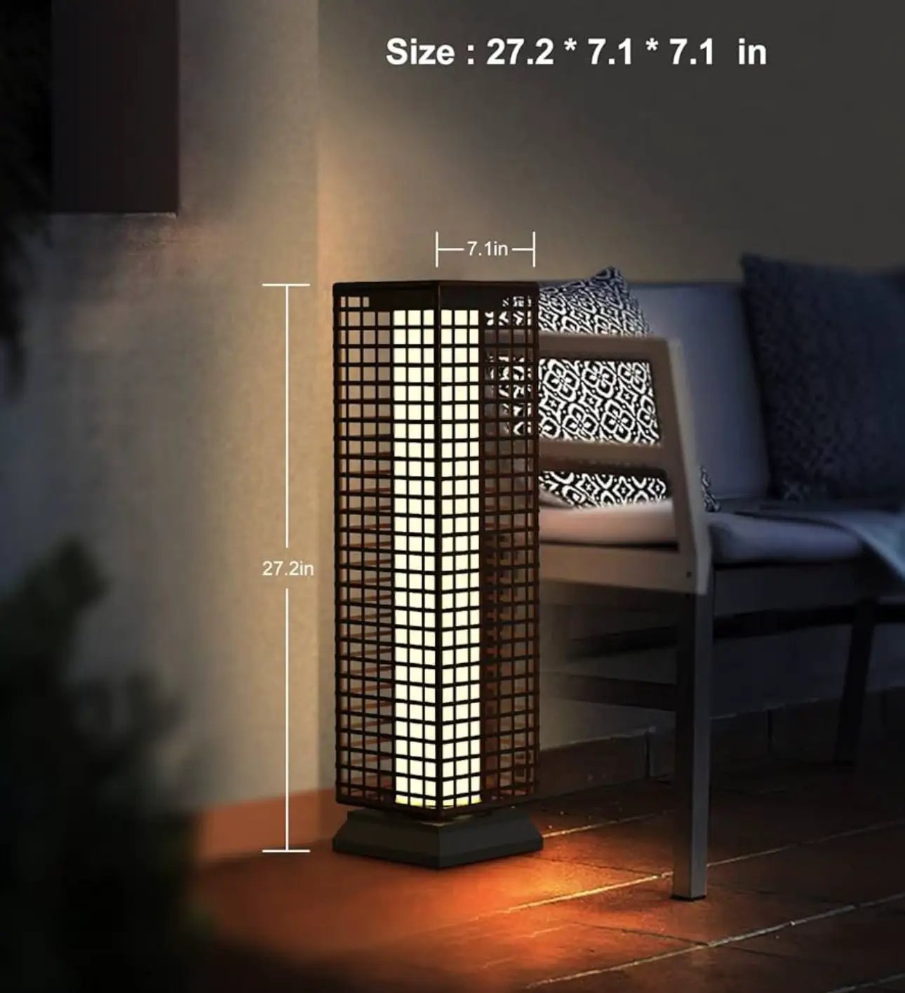 SmartYard 28’ Outdoor Solar Floor Lamp with 2 Lighting Modes by Outdoor Solar Outlet
