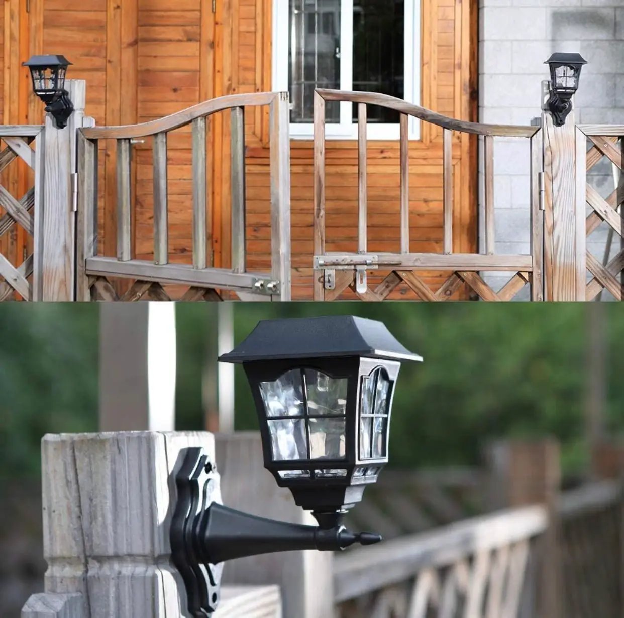 SmartYard 4 Pack Solar Wall Lantern Outdoor Wall Sconce 15 Lumens Solar Outdoor Christmas Led Light Fixture with Wall Mount Kit by Outdoor Solar Outlet