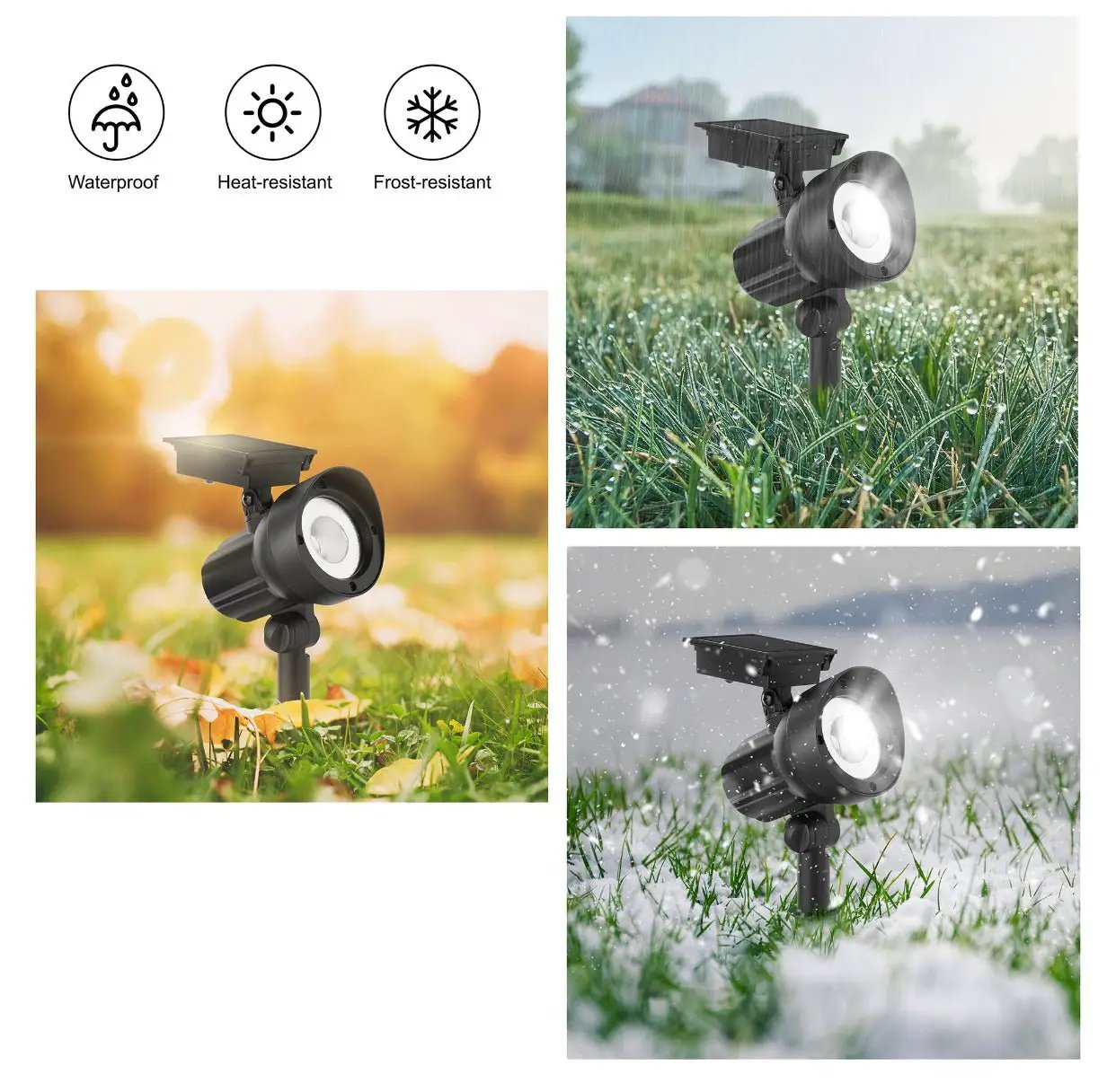 SmartYard 50 Lumen Solar Outdoor Landscape Spot Light, Black (5-Pack) by Outdoor Solar Outlet