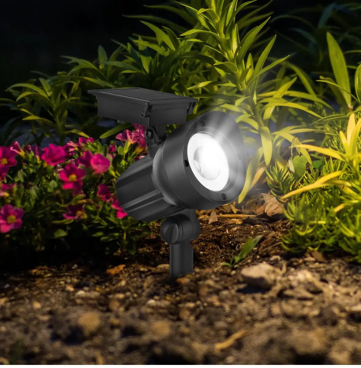 SmartYard 50 Lumen Solar Outdoor Landscape Spot Light, Black (5-Pack) by Outdoor Solar Outlet