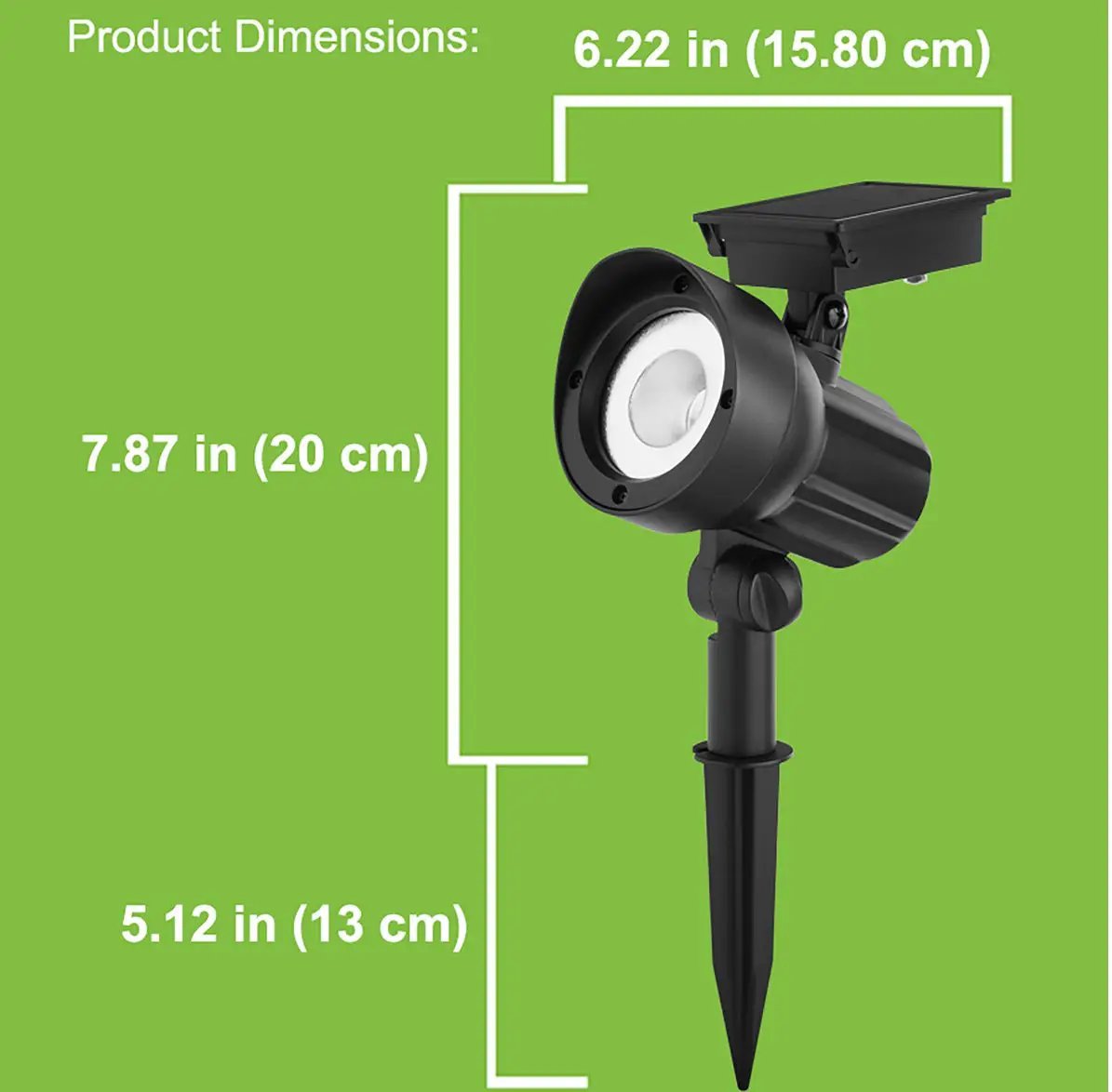 SmartYard 50 Lumen Solar Outdoor Landscape Spot Light, Black (5-Pack) by Outdoor Solar Outlet