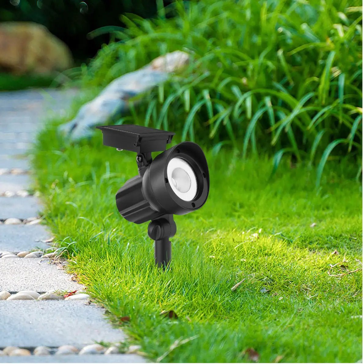 SmartYard 50 Lumen Solar Outdoor Landscape Spot Light, Black (5-Pack) by Outdoor Solar Outlet
