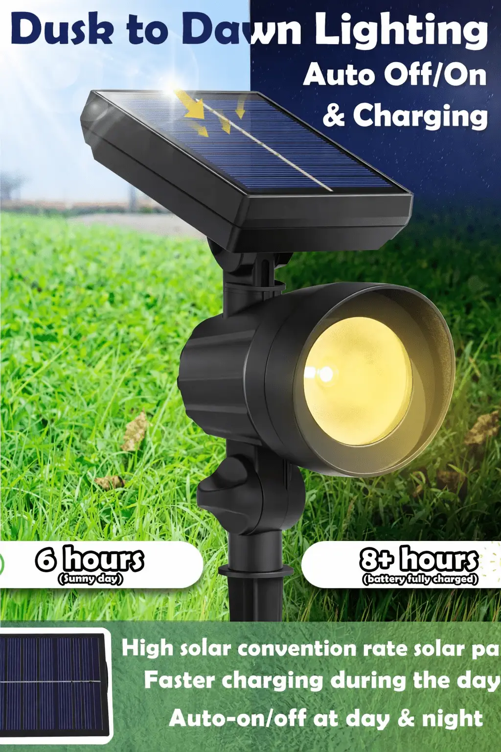 SmartYard 50 Lumen Solar Outdoor Landscape Spot Light, Black (5-Pack) by Outdoor Solar Outlet