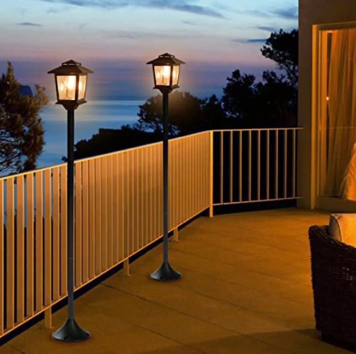 SmartYard 63" Solar Lamp Post Lights Outdoor 2 Pack ,Aluminum Floor Lamp,Waterproof Solar Powered Street Lights for Garden Warm White by Outdoor Solar Outlet