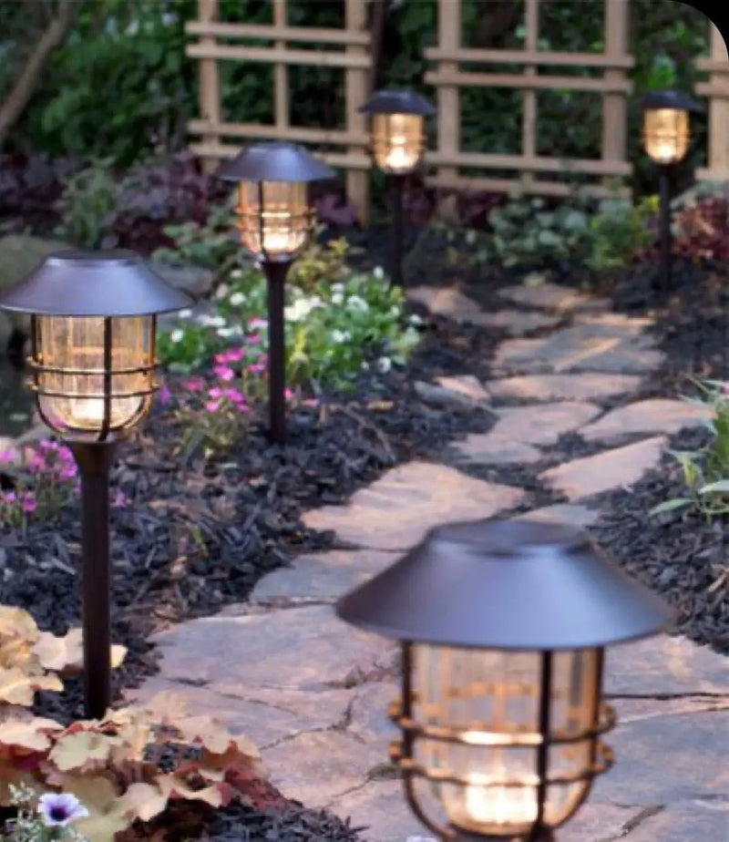 SmartYard Grill Solar LED Pathway Lights - Oil-rubbed Bronze 8 Pack-10 Lumen by Outdoor Solar Outlet