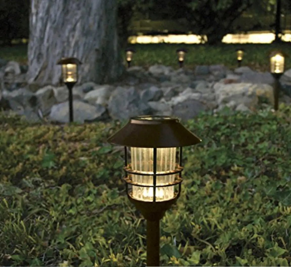 SmartYard Grill Solar LED Pathway Lights - Oil-rubbed Bronze 8 Pack-10 Lumen by Outdoor Solar Outlet