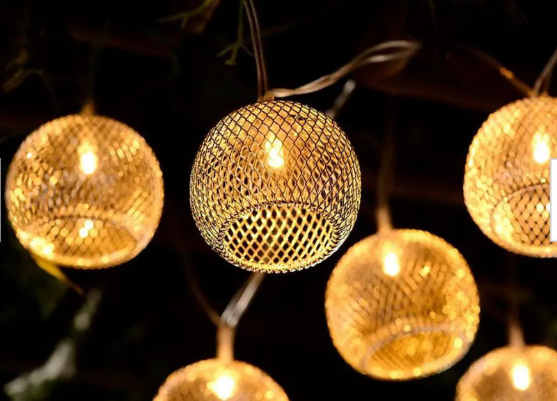 SmartYard Indoor 12 ft. Battery Operated Metal Integrated LED String Lights (10-Light) by Outdoor Solar Outlet