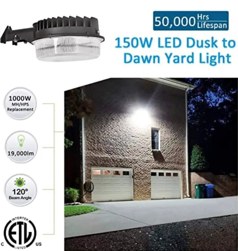 SmartYard LED Barn Light , 5000K Daylight 2000LM Dusk to Dawn LED Outdoor Yard Light with Photocell by Outdoor Solar Outlet