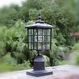 SmartYard LED Cast Aluminum Solar Post Light Fixture with 3-Inch Fitter Base for Outdoor Garden Post Pole Mount by Outdoor Solar Outlet