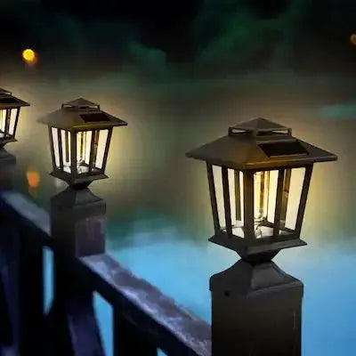SmartYard Metal Solar Post Lights 4X4 Outdoor, Waterproof Fence Post Lights 2 Pack by Outdoor Solar Outlet