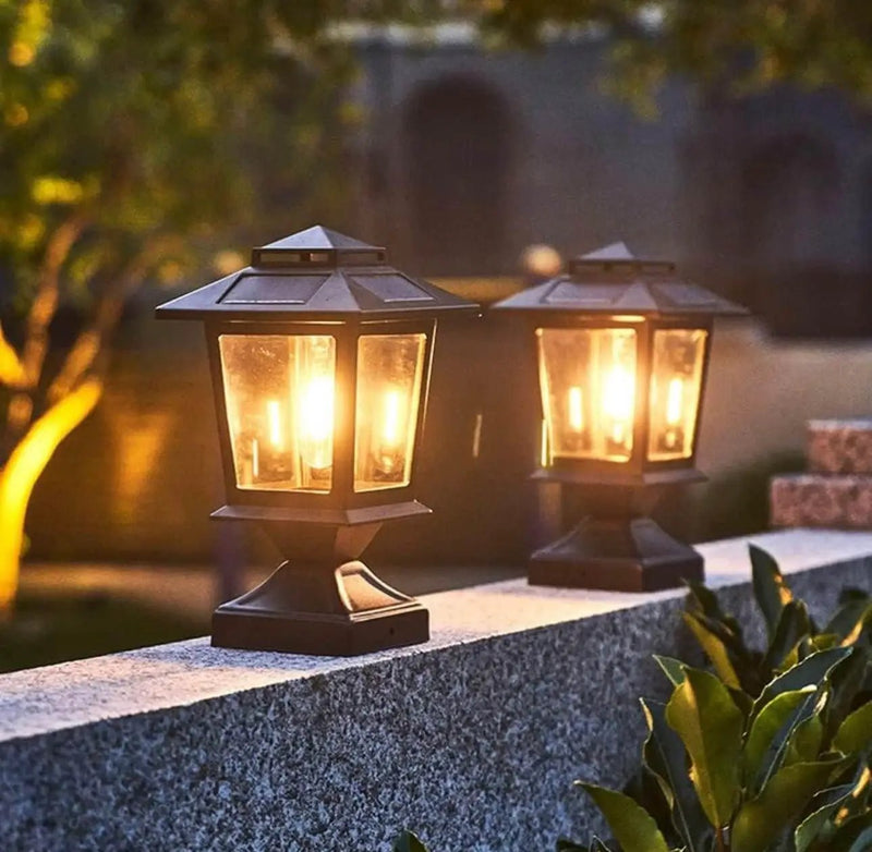 SmartYard Metal Solar Post Lights 4X4 Outdoor, Waterproof Fence Post Lights 2 Pack by Outdoor Solar Outlet