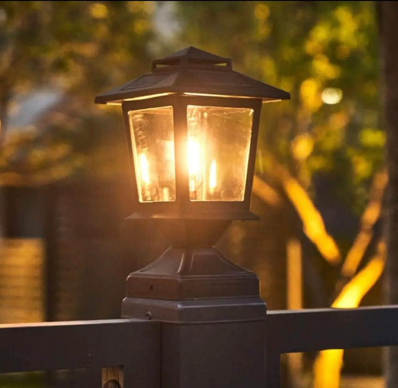 SmartYard Metal Solar Post Lights 4X4 Outdoor, Waterproof Fence Post Lights 2 Pack by Outdoor Solar Outlet