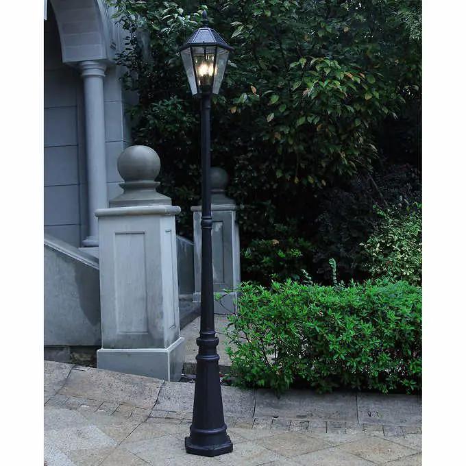 SmartYard Outdoor Solar LED Lamp Post 300 Lumen 90 Inch Tall by Outdoor Solar Outlet