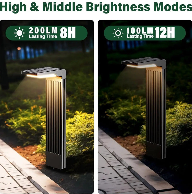 SmartYard Pathway Solar Walkway Light Super Bright 200 Lumen ,Warm & Cool-4 Pack by Outdoor Solar Outlet