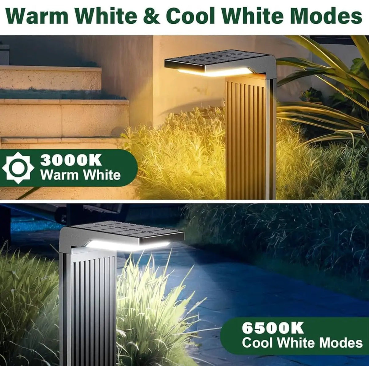 SmartYard Pathway Solar Walkway Light Super Bright 200 Lumen ,Warm & Cool-4 Pack by Outdoor Solar Outlet