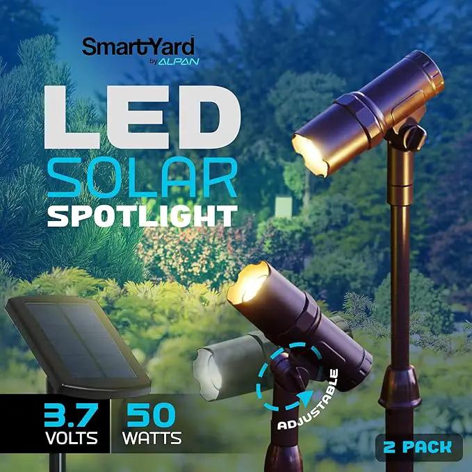 SmartYard Smart Focus 100/65 Lumen Spot Light with Remote Solar Panel, 2-pack by Outdoor Solar Outlet