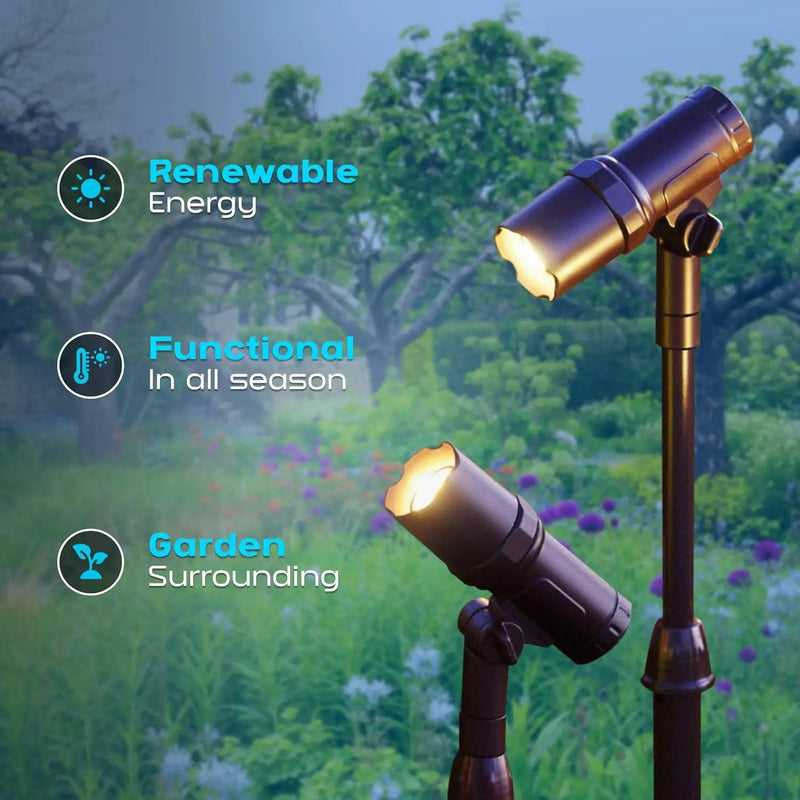SmartYard Smart Focus 100/65 Lumen Spot Light with Remote Solar Panel, 2-pack by Outdoor Solar Outlet