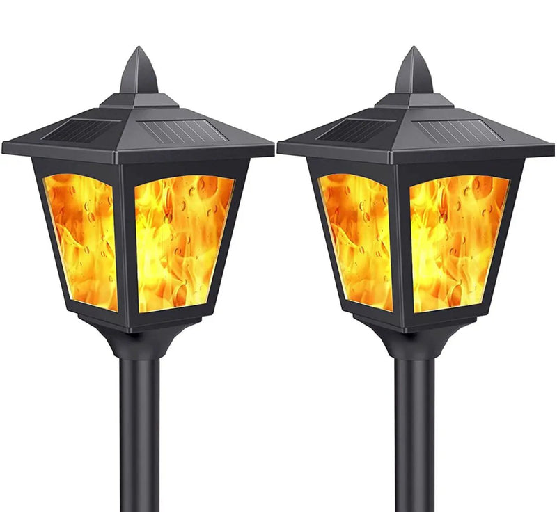 SmartYard Solar Garden Lights - Torches Outdoor Patio Decor Lighting 43" Flames Post Fence Lamps - 2 Pack by Outdoor Solar Outlet