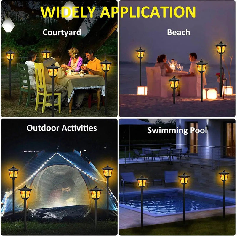 SmartYard Solar Garden Lights - Torches Outdoor Patio Decor Lighting 43" Flames Post Fence Lamps - 2 Pack by Outdoor Solar Outlet