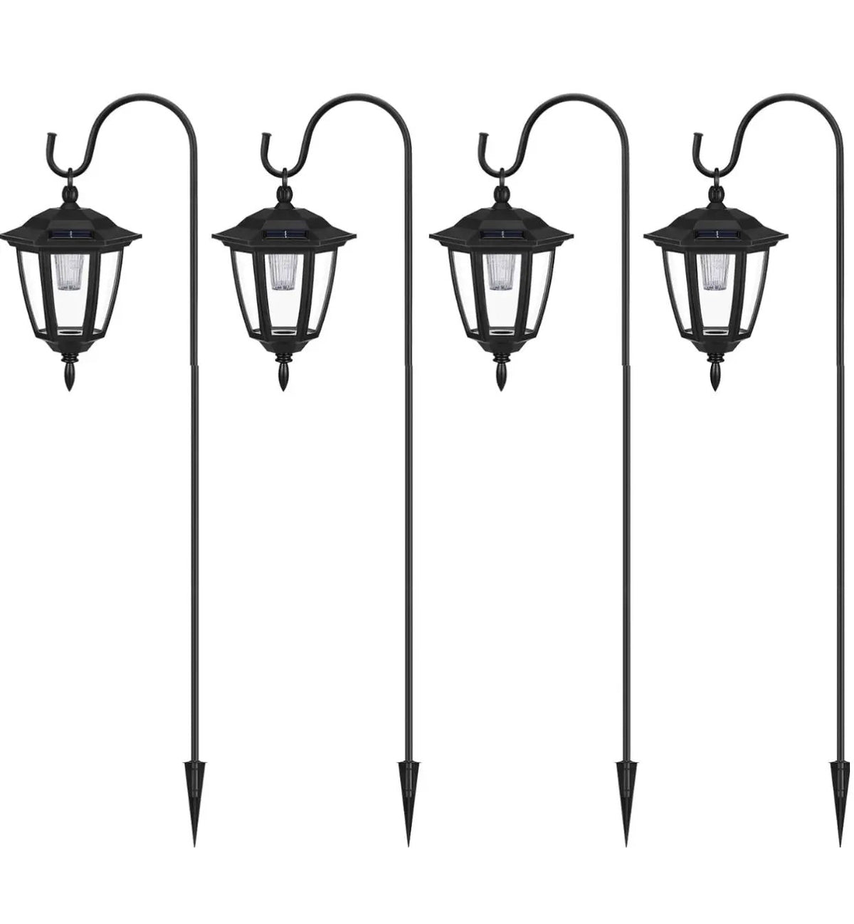 SmartYard Solar Hanging Lights Dual Use Shepherd Hook Lights Outdoor, 4 Pack by Outdoor Solar Outlet