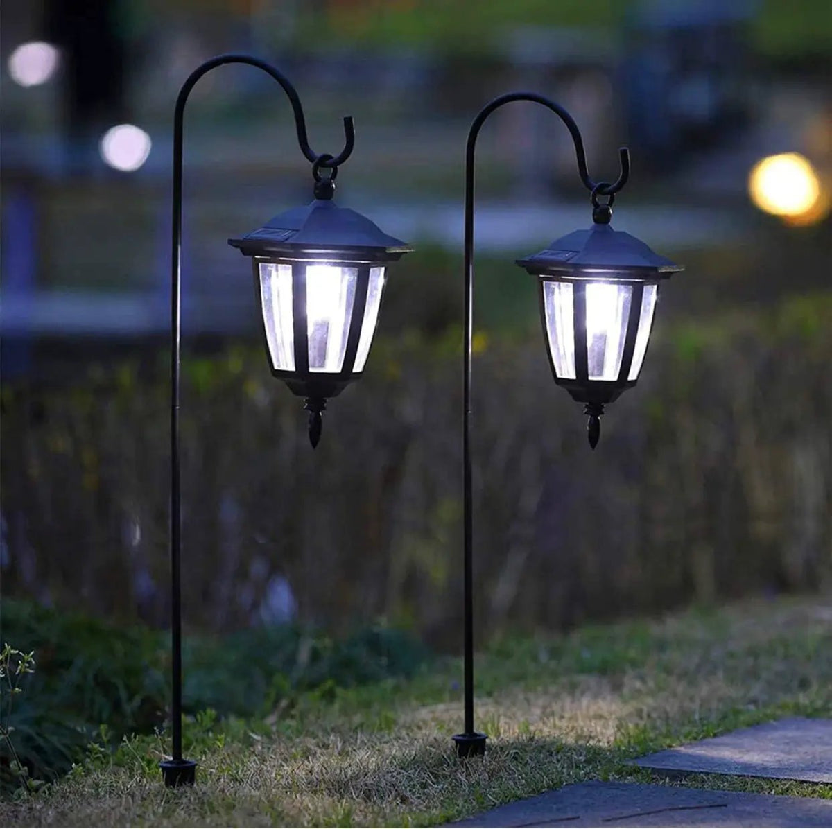 SmartYard Solar Hanging Lights Dual Use Shepherd Hook Lights Outdoor, 4 Pack by Outdoor Solar Outlet