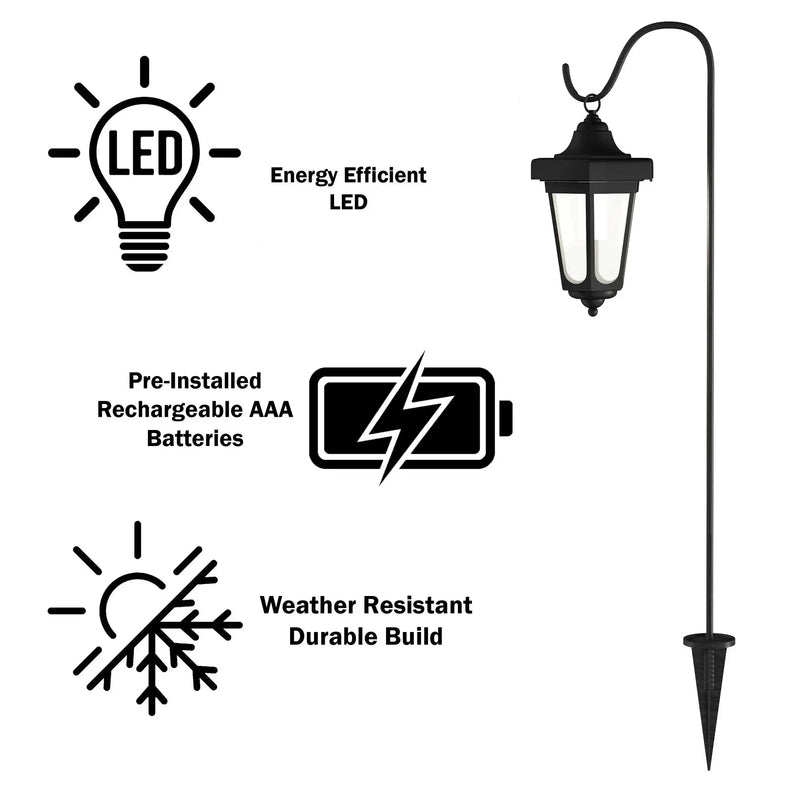 SmartYard Solar Hanging Lights Dual Use Shepherd Hook Lights Outdoor, 4 Pack by Outdoor Solar Outlet