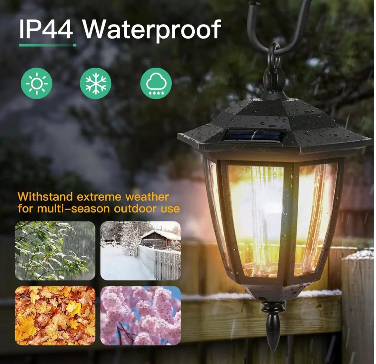 SmartYard Solar Hanging Lights Dual Use Shepherd Hook Lights Outdoor, 4 Pack by Outdoor Solar Outlet