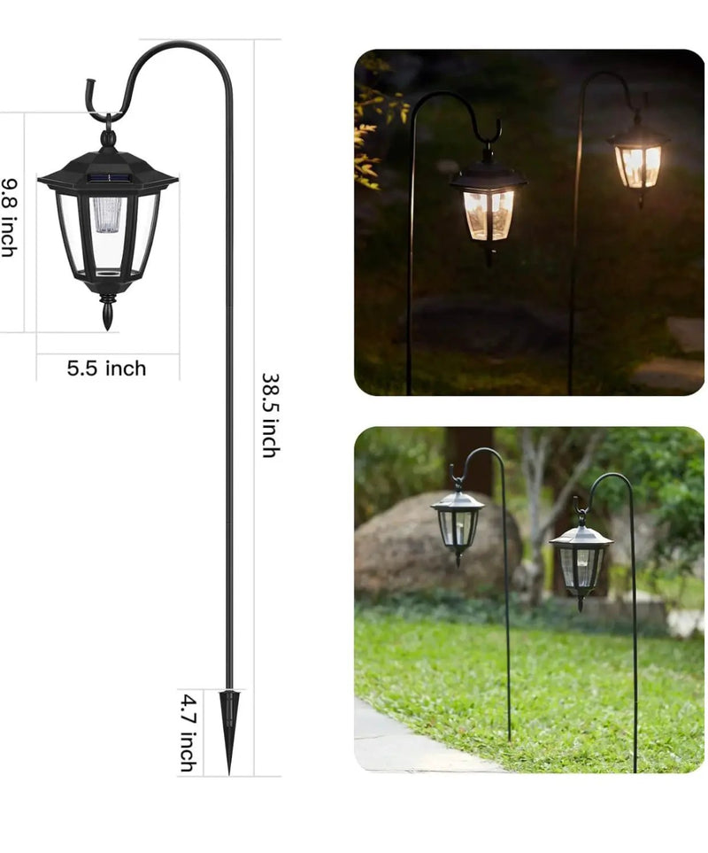 SmartYard Solar Hanging Lights Dual Use Shepherd Hook Lights Outdoor, 4 Pack by Outdoor Solar Outlet